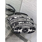 Dior Hat Basket Bag White and Black Butterfly Bandana 27 x 20 x 8 cm - 2