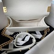 Chanel Boy Bag With Handle Caviar Gold White 20x12x7cm - 3