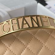 Chanel Boy Bag With Handle Caviar Gold Beige 25x14.5x8cm - 2