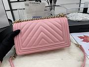 Chanel Medium Leboy Bag Pink Lambskin Gold 25cm - 4