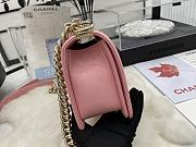 Chanel Medium Leboy Bag Pink Lambskin Gold 25cm - 3