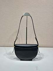 Prada Leather Shoulder Bag Black 23x12x6cm - 3