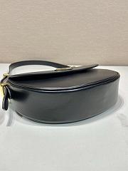 Prada Leather Shoulder Bag Black 23x12x6cm - 4