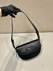 Prada Leather Shoulder Bag Black 23x12x6cm - 5