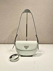 Prada Leather Shoulder Bag White 23x12x6cm - 1