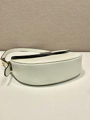 Prada Leather Shoulder Bag White 23x12x6cm - 6