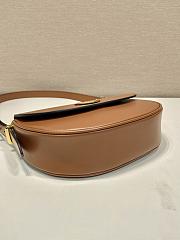 Prada Leather Shoulder Bag Cognac 23x12x6cm - 6