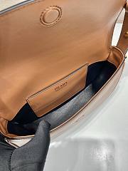 Prada Leather Shoulder Bag Cognac 23x12x6cm - 4