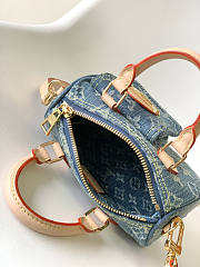 Louis Vuitton LV Nano Speedy Denim 16 x 10 x 7.5 cm - 4