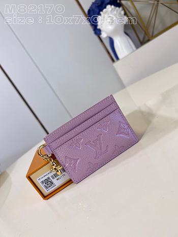 Louis Vuitton LV Card Holder Purple 10.2x7.3x0.3cm