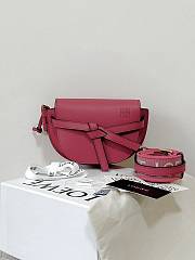 Loewe Mini Gate Dual Bag Soft Calfskin Pink 21x12.5x9cm - 1