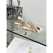 Dior J'adior Slingback Pump White Gold-Tone Toile de Jouy Mexico 6.5cm - 5