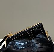 Fendi First Bag Small Crocodile Black 26x9.5x18cm - 6