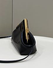 Fendi First Bag Small Crocodile Black 26x9.5x18cm - 3