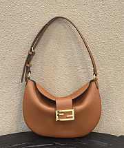 Fendi Women Small Croissant Brown Leather Bag 30×1×23cm  - 1