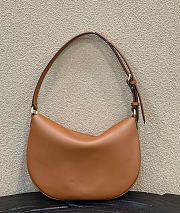 Fendi Women Small Croissant Brown Leather Bag 30×1×23cm  - 5