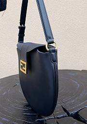 Fendi Women Small Croissant Black Leather Bag 30×1×23cm - 5