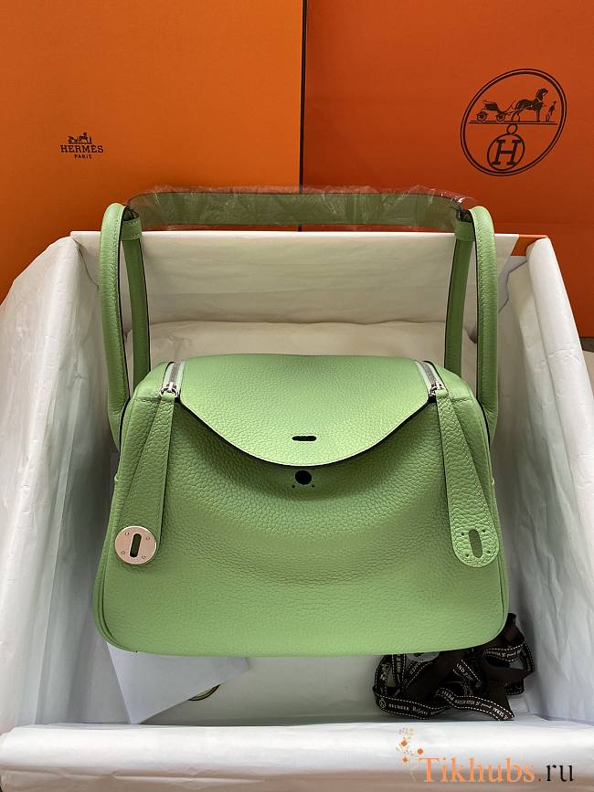 Hermes Lindy Bag Green Silver 26cm - 1