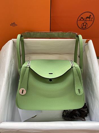 Hermes Lindy Bag Green Silver 26cm