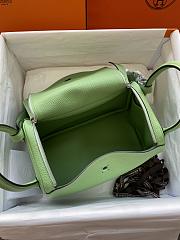 Hermes Lindy Bag Green Silver 26cm - 4