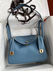 Hermes Lindy Bag Blue Gold 26cm - 1
