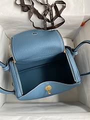 Hermes Lindy Bag Blue Gold 26cm - 4