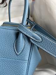 Hermes Lindy Bag Blue Gold 26cm - 5