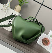 Loewe Elephant Bag In Classic Calfskin Green 36x26.5x22cm - 3