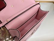 Valentino Small Shoulder Bag With Jewel Pink Logo 20x11x5cm - 3