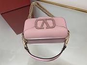 Valentino Small Shoulder Bag With Jewel Pink Logo 20x11x5cm - 6