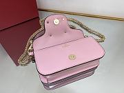 Valentino Small Shoulder Bag With Jewel Pink Logo 20x11x5cm - 4