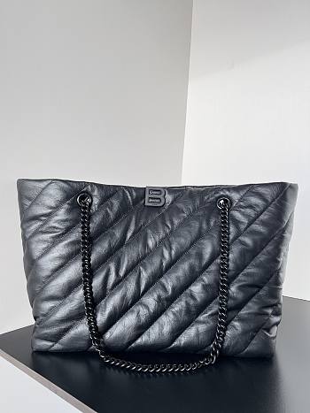 Balenciaga Crush Large Carry All Tote Bag Quilted in Black 58cm