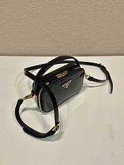 Prada Odette Patent Leather Mini-bag Black 17.5x10.5x4.5cm - 5