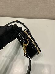 Prada Odette Patent Leather Mini-bag Black 17.5x10.5x4.5cm - 3