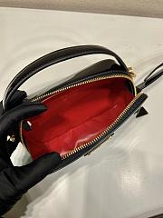 Prada Odette Patent Leather Mini-bag Black 17.5x10.5x4.5cm - 2