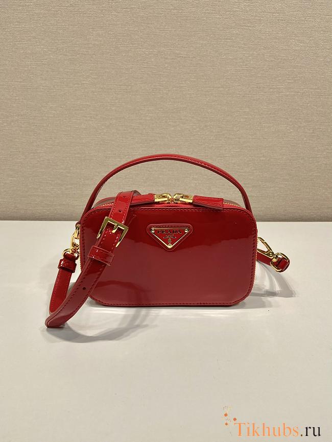 Prada Odette Patent Leather Mini-bag Red 17.5x10.5x4.5cm - 1