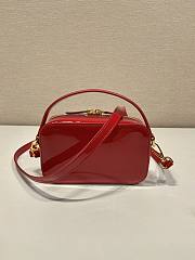 Prada Odette Patent Leather Mini-bag Red 17.5x10.5x4.5cm - 6