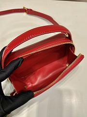 Prada Odette Patent Leather Mini-bag Red 17.5x10.5x4.5cm - 5