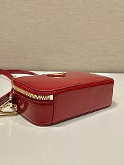Prada Odette Patent Leather Mini-bag Red 17.5x10.5x4.5cm - 3