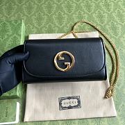 Gucci Blondie Continental Chain Wallet Black 21x10.5cm - 1