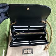 Gucci Blondie Continental Chain Wallet Black 21x10.5cm - 4