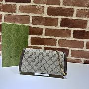 Gucci Blondie Continental Chain Wallet Beige Ebony 21x10.5cm - 2