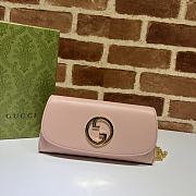 Gucci Blondie Continental Chain Wallet Pink 21x10.5cm - 1