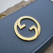 Gucci Blondie Continental Chain Wallet Blue 21x10.5cm - 5