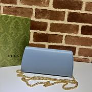 Gucci Blondie Continental Chain Wallet Blue 21x10.5cm - 4