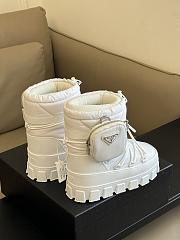 Prada Nylon Gabardine Après-ski Boots With Pouch White - 3