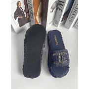 Chanel Womens Flat Sandals Black - 2