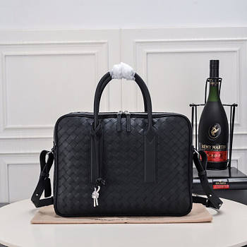 Bottega Veneta Getaway Large Briefcase Black 39x28.5x8cm