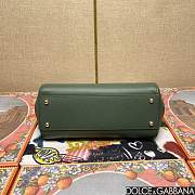 Dolce & Gabbana Medium Sicily Handbag Dauphine Green 25x20x12cm - 3