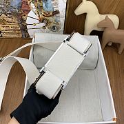 Hermes Geta White Chevre 20cm - 5